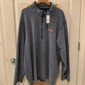 3XB Vineyard Vines Gray Fleece Pullover
